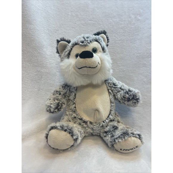 Wolf Dollibu Black Grey White Plush Blue Eyes Stuffed Animal‎ 10” Kanakuk - Picture 1 of 7